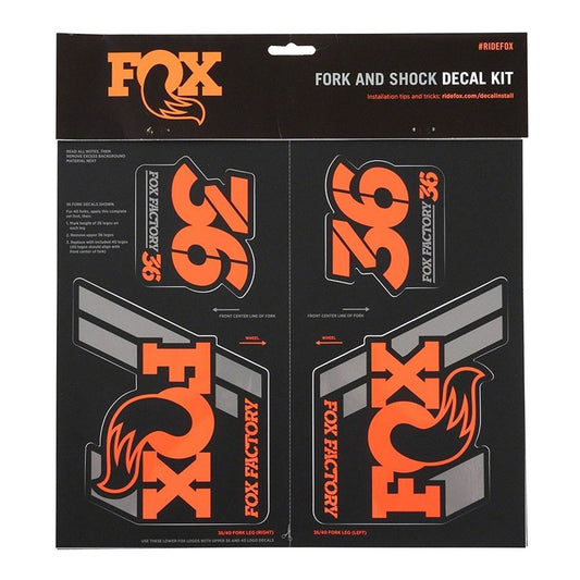 FOX DECAL 2019 AM HERITAGE FORK AND SHOCK KIT ORANGE