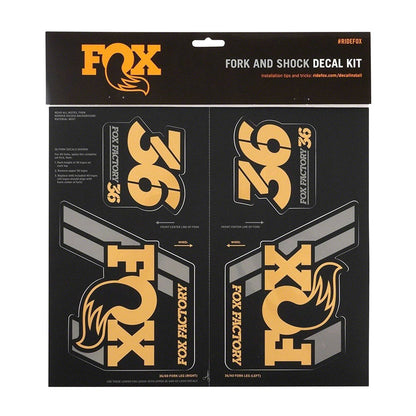 FOX Heritage Decal Kit for Forks and Shocks, Gold/Grey