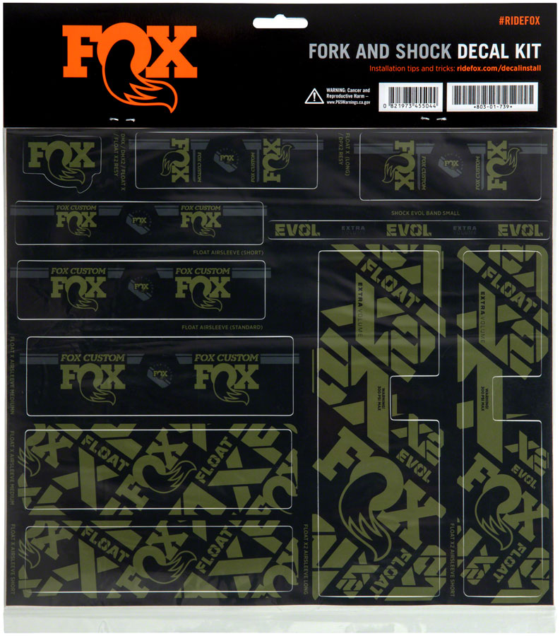 FOX Fork & Shock Decal Kit