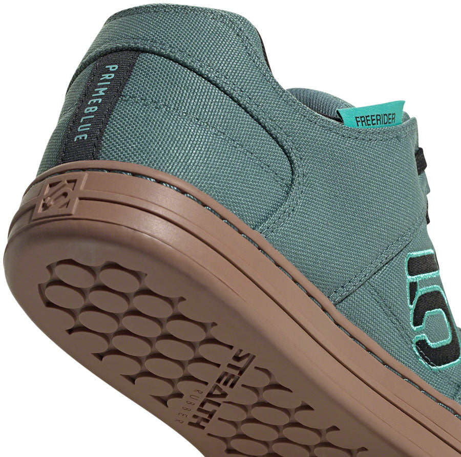 Five Ten Freerider Primeblue Flat Shoe  -  Women's, Acid Mint / Hazy Emerald / Core Black