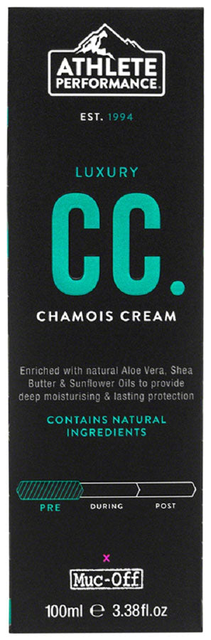 ATHLETE PERFORMANCE BY MUC-OFF LUXURY CC CHAMOIS CREAM: 100ML TUBE