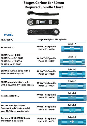 Stages BB30 Spindle A Sram Red22